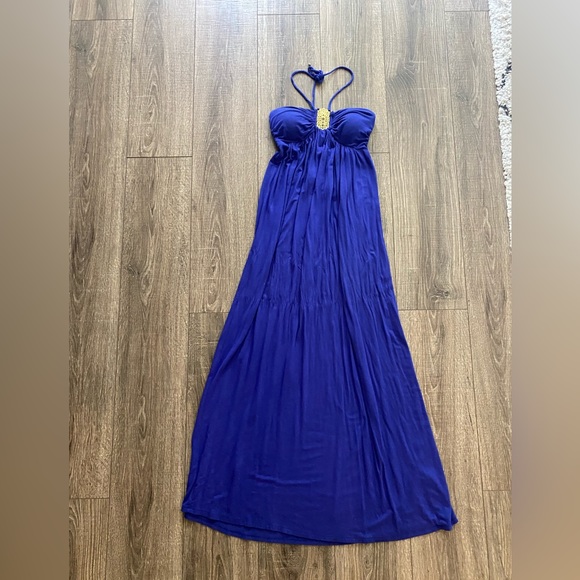 Blue Maxi Dress - Multi-way halter strap - Picture 2 of 3